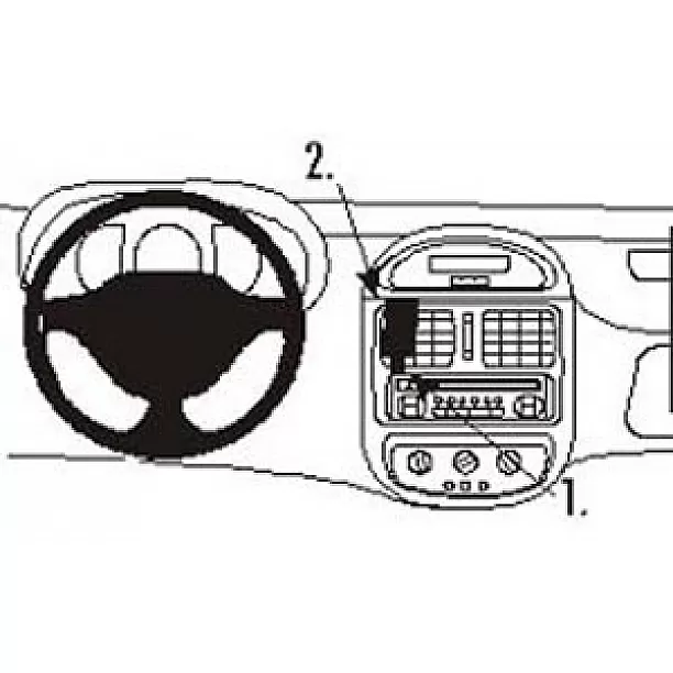 Houder - Brodit ProClip - Renault Clio I 1999-2001 Center mount Houder - Brodit ProClip - Renault Clio I 1999-2001 Center mount