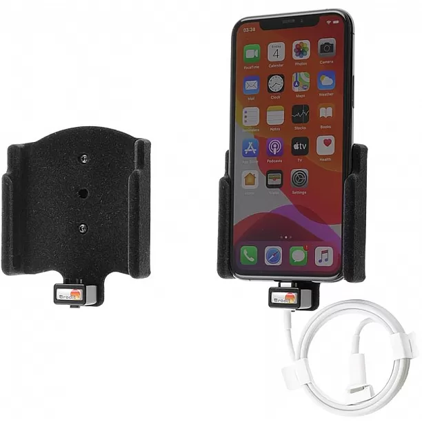 Brodit houder - Apple iPhone 11 Pro padded lightning>USB-C Brodit houder - Apple iPhone 11 Pro padded lightning>USB-C