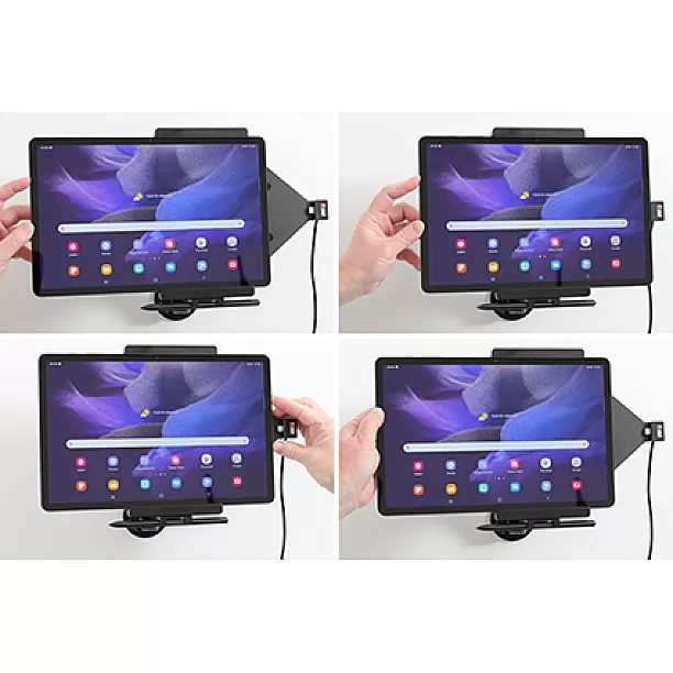 Brodit houder/lader Sam.Galaxy Tab S7 FE SM-T73 USB sig.plug Brodit houder/lader Sam.Galaxy Tab S7 FE SM-T73 USB sig.plug