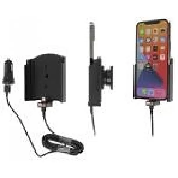 Brodit houder - Apple iPhone 12 Pro Max Actieve houder met 12V USB sig-plug Brodit houder - Apple iPhone 12 Pro Max Actieve houder met 12V USB sig-plug