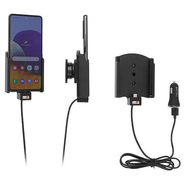 Brodit houder - Samsung Galaxy A72 Actieve houder met 12V USB plug Brodit houder - Samsung Galaxy A72 Actieve houder met 12V USB plug