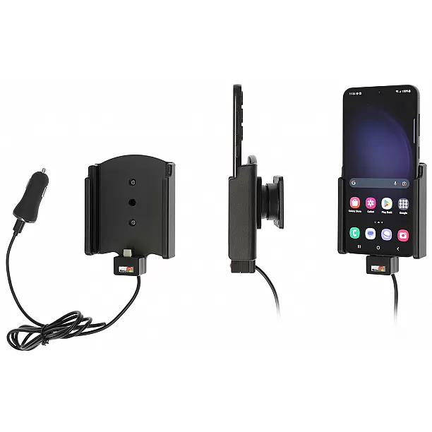 Brodit houder - Samsung Galaxy S23 Plus Actieve houder met 12V USB plug Brodit houder - Samsung Galaxy S23 Plus Actieve houder met 12V USB plug
