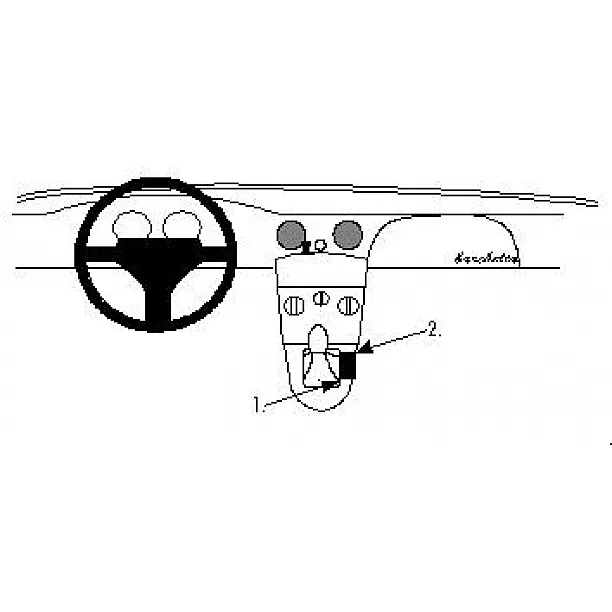 Houder - Brodit ProClip - Fiat Barchetta 1995-2007 Console mount Houder - Brodit ProClip - Fiat Barchetta 1995-2007 Console mount