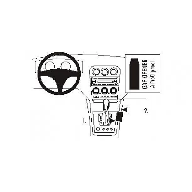 Houder - Brodit ProClip - Alfa Romeo 156 2002-2006 Console mount Houder - Brodit ProClip - Alfa Romeo 156 2002-2006 Console mount