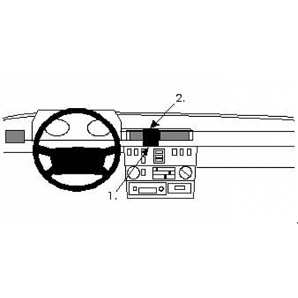 Houder - Brodit ProClip - Mercedes Benz g-Klasse 1990-2000 Center mount Houder - Brodit ProClip - Mercedes Benz g-Klasse 1990-2000 Center mount