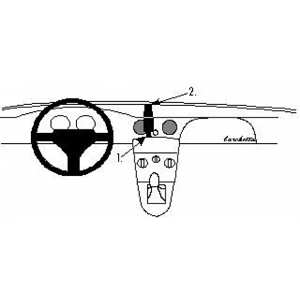 Houder - Brodit ProClip - Fiat Barchetta 1995-2007 Center mount Houder - Brodit ProClip - Fiat Barchetta 1995-2007 Center mount