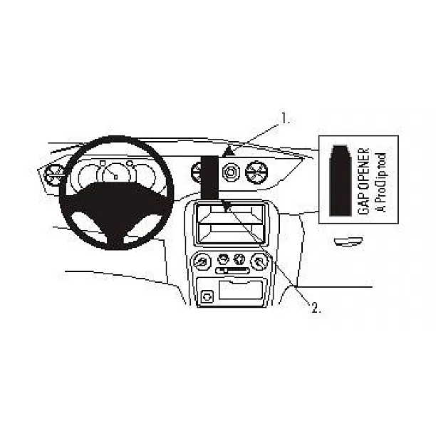 Houder - Brodit ProClip - Daihatsu YRV 2001-2007 Center mount Houder - Brodit ProClip - Daihatsu YRV 2001-2007 Center mount