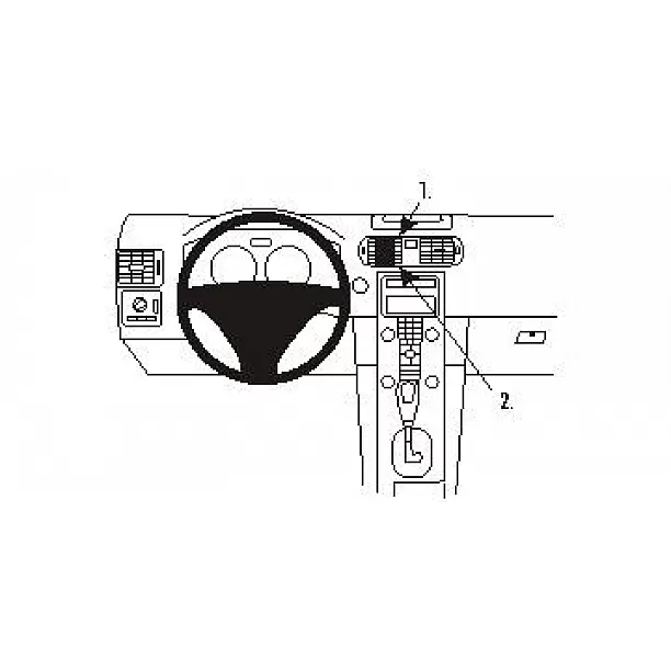 Houder - Brodit ProClip - Volvo C30/ C70/ S40/ V50 Center mount