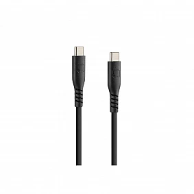 Optiline siliconen laad en synchronisatiekabel USB C -> USB C - 20cm  met verstevigde hals