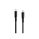 Optiline siliconen laad en synchronisatiekabel USB C -> USB C - 20cm  met verstevigde hals