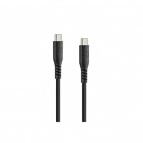 Optiline siliconen laad en synchronisatiekabel USB C -> USB C - 60cm  met verstevigde hals