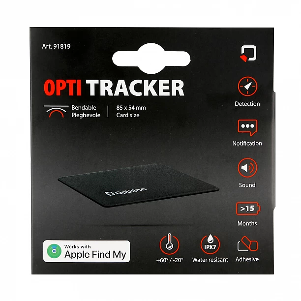 Optiline Opti Tracker Flex, ultradunne opvouwbare zelfklevende zoeker, werkt met Apple Optiline Opti Tracker Flex, ultradunne opvouwbare zelfklevende zoeker, werkt met Apple