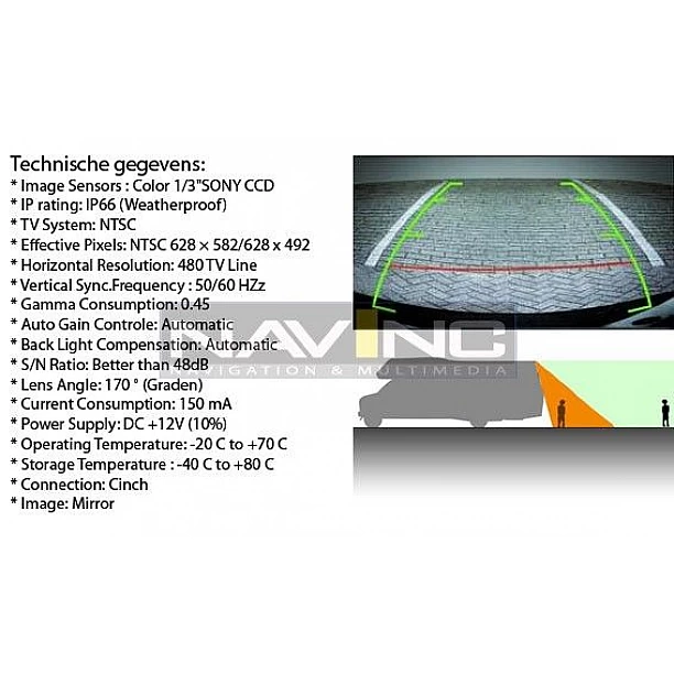 Sony CCD camera VW/Audi; NTSC; park lines (license plate light) Sony CCD camera VW/Audi; NTSC; park lines (license plate light)