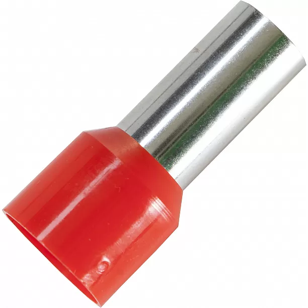 Adereindhuls voor kabelmaat: 50 mm² met rode isolatie Adereindhuls voor kabelmaat: 50 mm² met rode isolatie