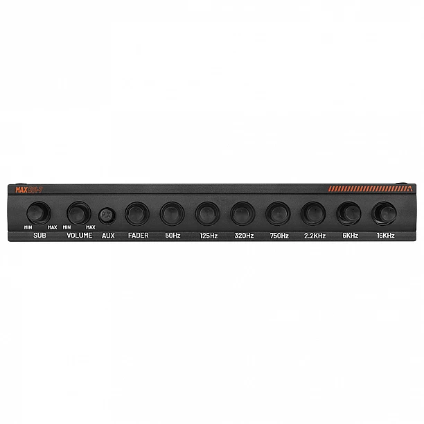 GAS MAX ½DIN 7-band EQ, 6V Pre-Outs GAS MAX ½DIN 7-band EQ, 6V Pre-Outs