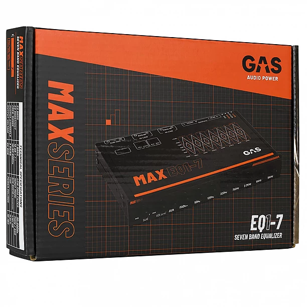 GAS MAX ½DIN 7-band EQ, 6V Pre-Outs GAS MAX ½DIN 7-band EQ, 6V Pre-Outs
