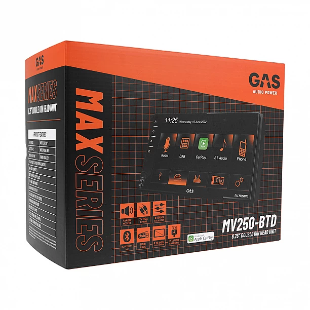 GAS MAX 2DIN Autoradio, 6,75 GAS MAX 2DIN Autoradio, 6,75