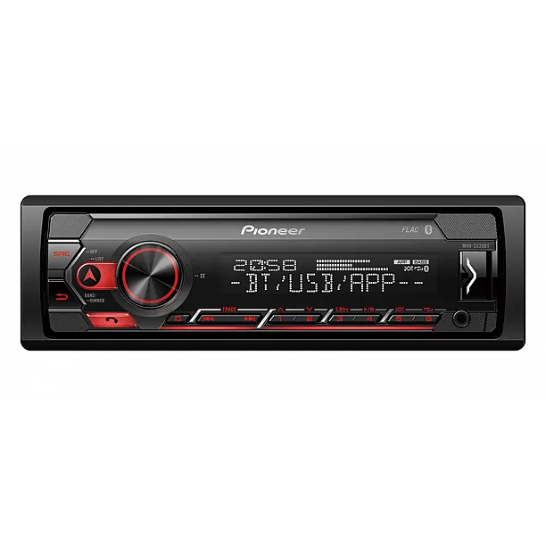 Pioneer MVH-320 1DIN USB/BT/+ rood Pioneer MVH-320 1DIN USB/BT/+ rood