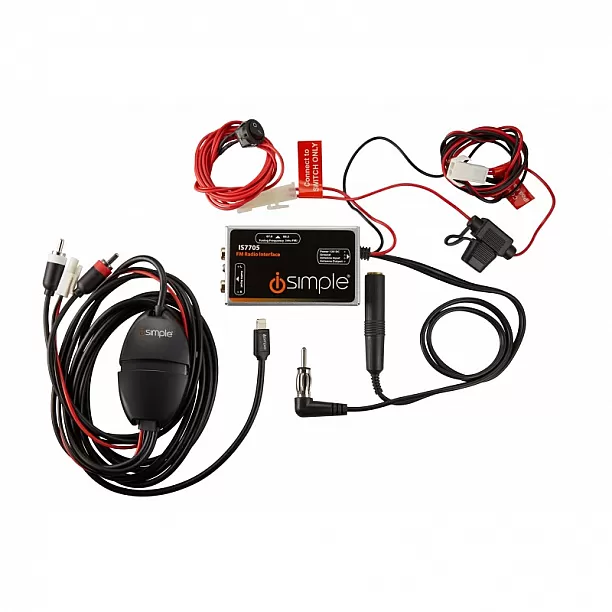 iSimple IS7705 JamLink FM interface met lightning connector input en RCA output 2.4A charging iSimple IS7705 JamLink FM interface met lightning connector input en RCA output 2.4A charging
