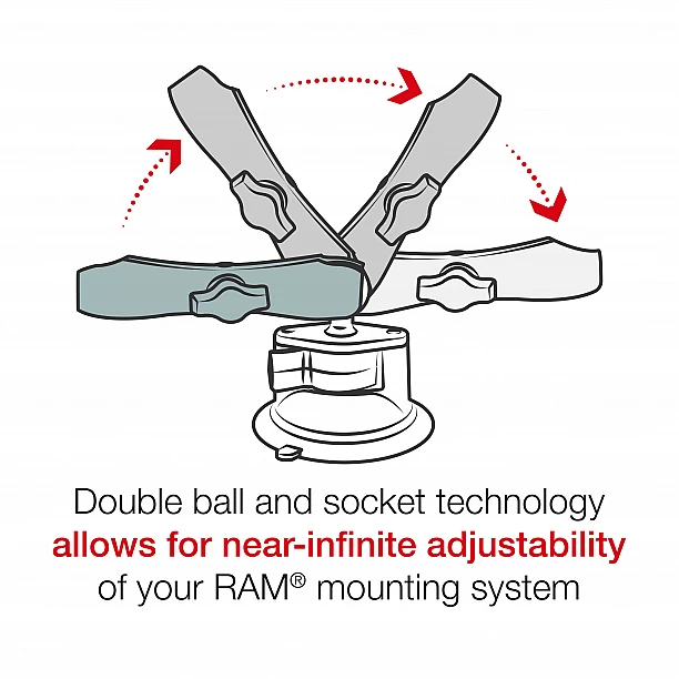 RAM® X-Grip® middelgroot telefoonhouder met RAM® Twist-Lock™ Zuignap