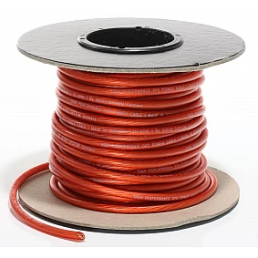 AUDIO SYSTEM HIGH-Performance 10mm² power Kabel. Per rol van 25 meter Rood