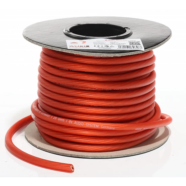 AUDIO SYSTEM HIGH-Performance 20mm² power Kabel. Per rol van 25 meter