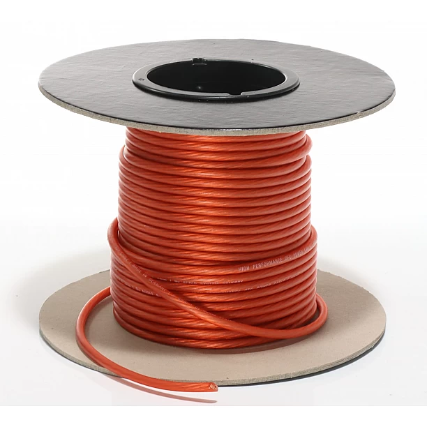 AUDIO SYSTEM HIGH-Performance 6 mm² power Kabel Per rol van 25 meter Rood