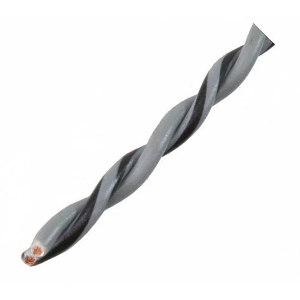 AUDIO SYSTEM Gedraaide luidsprekerkabel. Grijs. 2x 0,5mm² . 200 mtr per rol