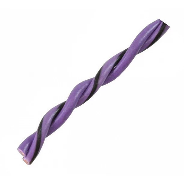 AUDIO SYSTEM Gedraaide luidsprekerkabel. Paars. 2x 0,5mm² . 200 mtr per rol