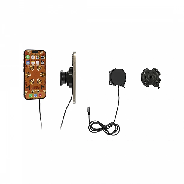 Brodit houder - Brodit houder/swivel met MagSafe Charger-zwart iPhone 12-17