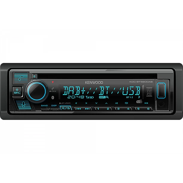 Kenwood KDC-BT560DAB - Zwart - DAB+ - USB - AUX - CD - Bluetooth