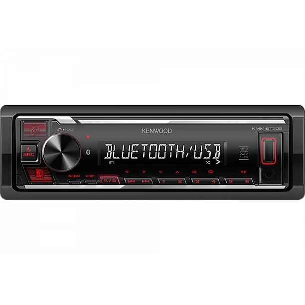 Kenwood KMM-BT209 Autoradio - USB/BT Rood