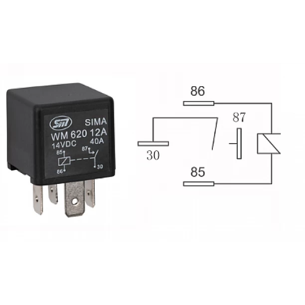 4 polig relais 1a bedrading standaard spoel 12v, 40a, 1,6w 26,5x26,5x24,5 in blister 4 polig relais 1a bedrading standaard spoel 12v, 40a, 1,6w 26,5x26,5x24,5 in blister