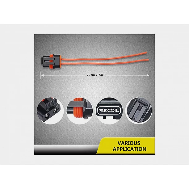 Recoil ATC/ ATO zekering houder met kapje 12AWG 2.5mm2, 3x incl. 3x 10A & 3x 15A zekering