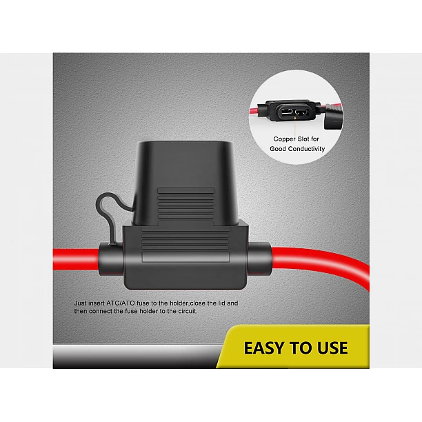 Recoil ATC/ ATO zekering houder met kapje 10AWG, 5x incl. 5x 20A & 5x 30A & 5x 40A zekering