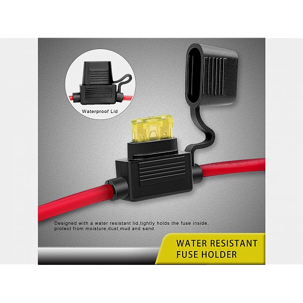 Recoil ATC/ ATO zekering houder met kapje 10AWG, 5x incl. 5x 20A & 5x 30A & 5x 40A zekering