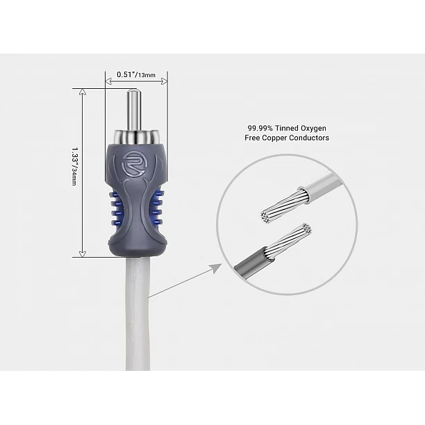 Recoil Marine OFC RCA Cinch Cable 4-Channel 700cm