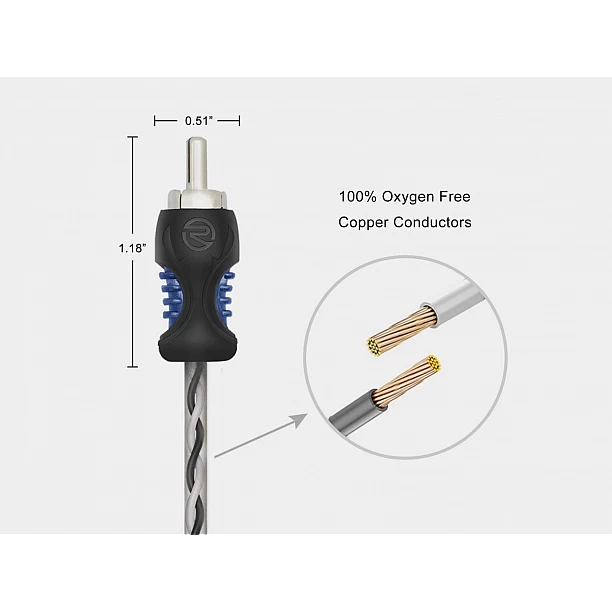 Recoil Echo OFC RCA Cinch Cable 2 Channel 360cm