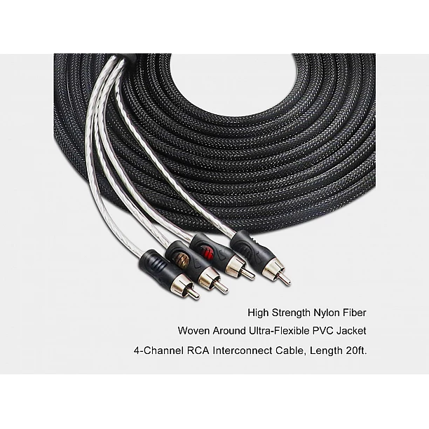 Recoil Premium OFC RCA Cinch Cable 4 Channel 510cm