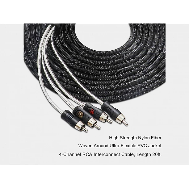 Recoil Premium OFC RCA Cinch Cable 4 Channel 600cm