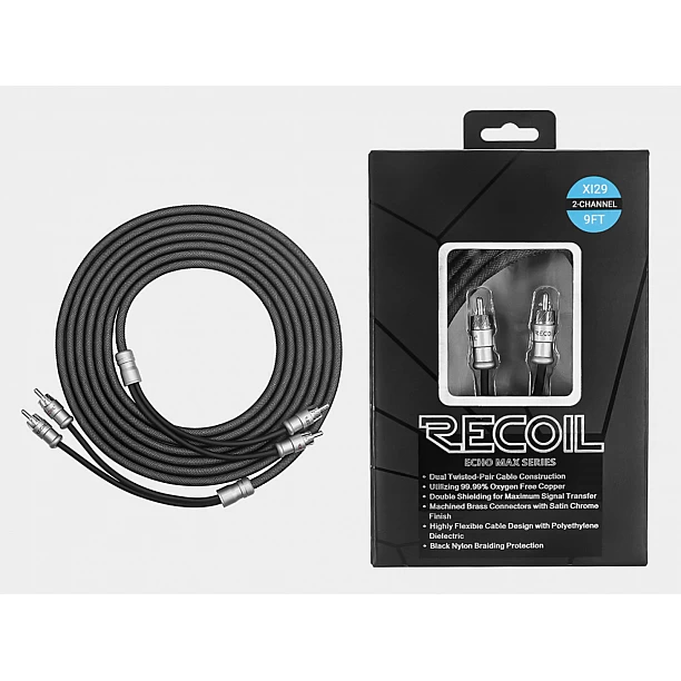 Recoil Echo Max Premium OFC RCA Cinch Cable 2 Channel 270cm