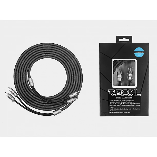 Recoil Echo Max Premium OFC RCA Cinch Cable 2 Channel 360cm