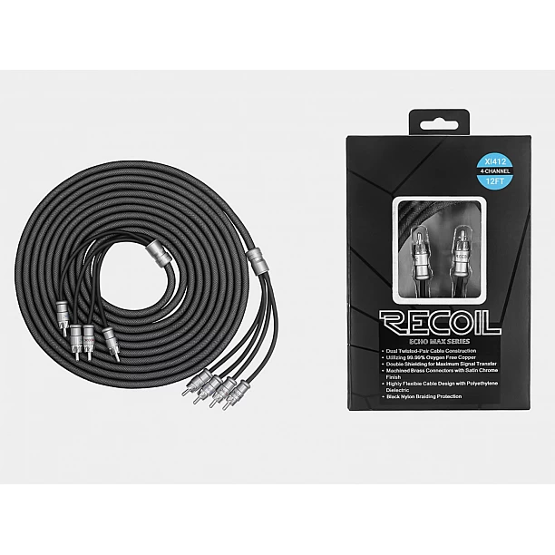 Recoil Echo Max Premium OFC RCA Cinch Cable 4 Channel 360cm