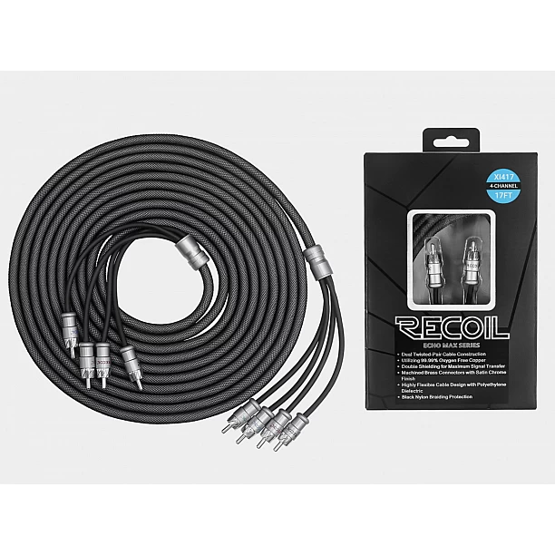 Recoil Echo Max Premium OFC RCA Cinch Cable 4 Channel 510cm