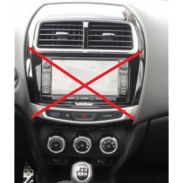 2-DIN Paneel Mitsubishi ASX 2014-2018 - Kleur: Piano Zwart 2-DIN Paneel Mitsubishi ASX 2014-2018 - Kleur: Piano Zwart