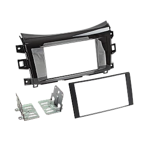 2-DIN Paneel Nissan Navara (NP300) 2016-2019 Kleur: Piano Zwart