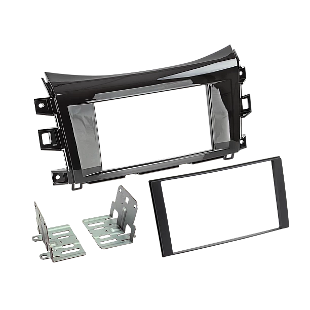 2-DIN Paneel Nissan Navara (NP300) 2016-2019 Kleur: Piano Zwart