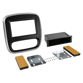 2-DIN Paneel Opel - Renault - Fiat - Nissan - Kleur : Zwart/zilver