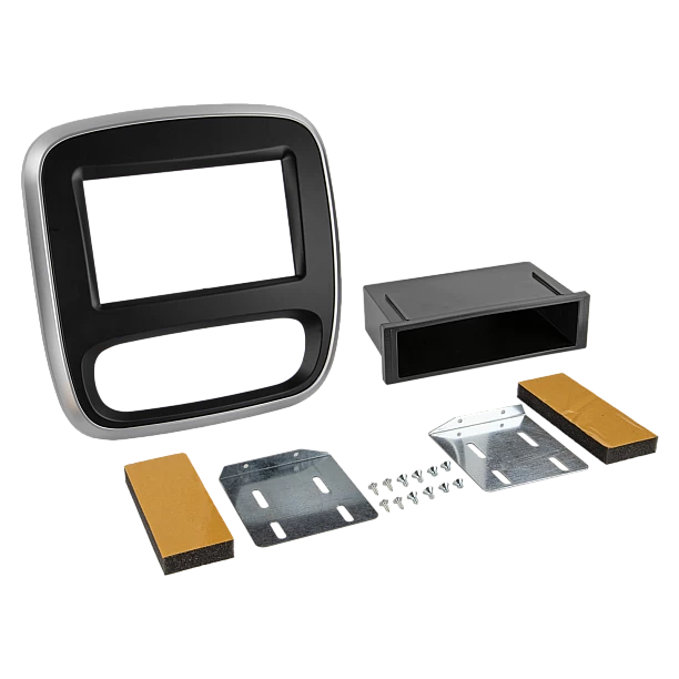 2-DIN Paneel Opel - Renault - Fiat - Nissan - Kleur : Zwart/zilver 2-DIN Paneel Opel - Renault - Fiat - Nissan - Kleur : Zwart/zilver