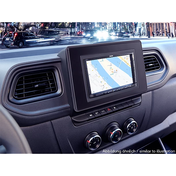 2-DIN Paneel Nissan NV400 - Opel Movano - Renault Master - Kleur : Zwart 2-DIN Paneel Nissan NV400 - Opel Movano - Renault Master - Kleur : Zwart